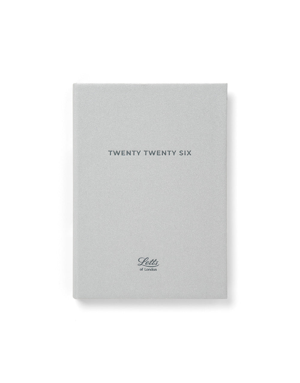 Letts of London Titanium A6 Day to a Page Diary with Appointments 2026 - Multilanguage Charcoal 26-082592 #colour_silver