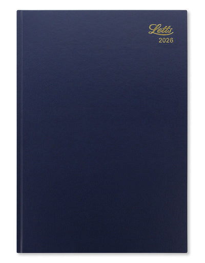 Letts of London Standard A4 Day to a Page Diary 2026 - English Blue 26-T11ZBL #colour_blue