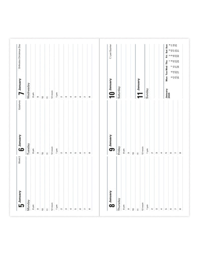 Letts of London Classic Slim Landscape Week to View Diary with Appointments 2026 - English Blue 26-T35SBL #colour_blue