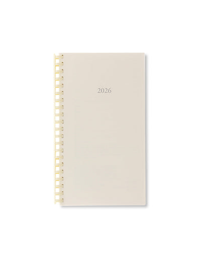 Letts of London Perth Slim Week to View Diary 2026 - NOT VERIFIED Cream 26-TCB3SUR #colour_cream