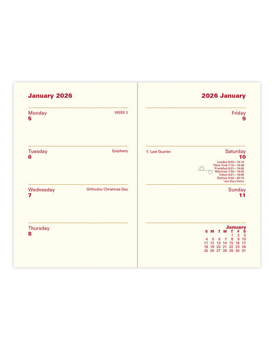 Letts of London Lexicon Mini Pocket Week to View Diary with Planners 2026 - English Green 26-TL3EPAGN #colour_green