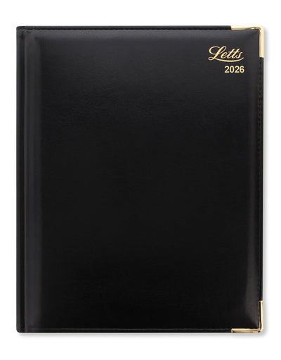 Letts of London Lexicon Quarto Week to View Diary with Appointments 2026 - English Black 26-TL3YBK #colour_black