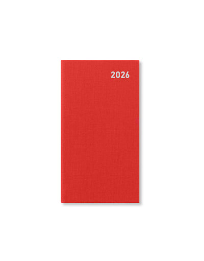 Letts of London Principal Medium Pocket Week to View Diary 2026 - Sunday Start - English Red 26-TP3NRD #colour_red