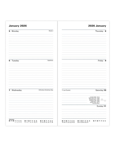 Letts of London Principal Slim Week to View Diary 2026 - English Blue 26-TP3SUBL #colour_blue