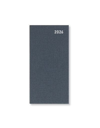 Letts of London Principal Slim Week to View Diary 2026 - English Grey 26-TP3SUGY #colour_grey