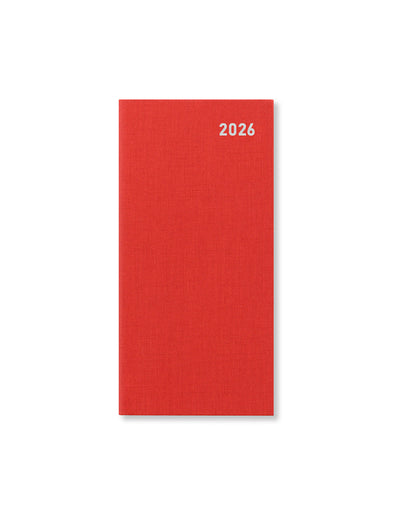 Letts of London Principal Slim Two Weeks to View Diary 2026 - English Red 26-TP7SRD #colour_red