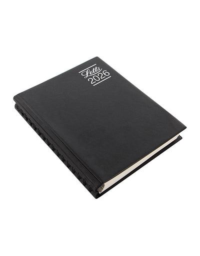 Rhino A5 Day to a Page Diary with Appointments, Notes and Planners 2026 - English 26-TR1XABK#colour_black