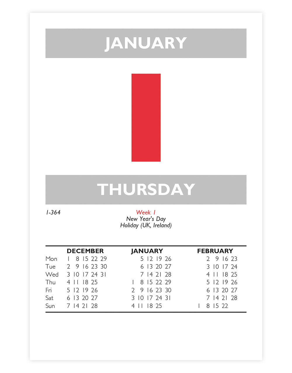 Collins 2026 Day To Page Desk Calendar Refill Side Punch - View #6