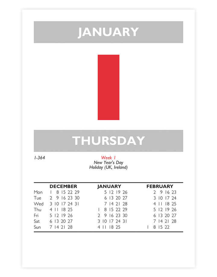 Collins 2026 Day To Page Desk Calendar Refill Side Punch - View #4