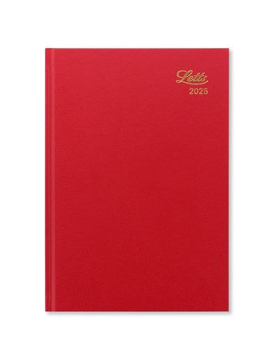 Standard A5 Day to Page Diary 2025 - English 25-T31XRD#colour_red