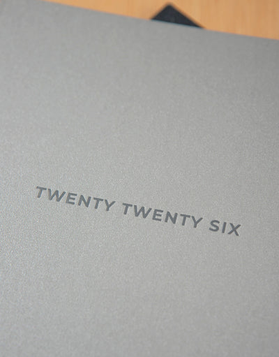 Letts of London Titanium A6 Day to a Page Diary with Appointments 2026 - Multilanguage Charcoal 26-082592 #colour_silver