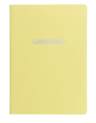 Pastel A5 Address Book Lemon#colour_lemon