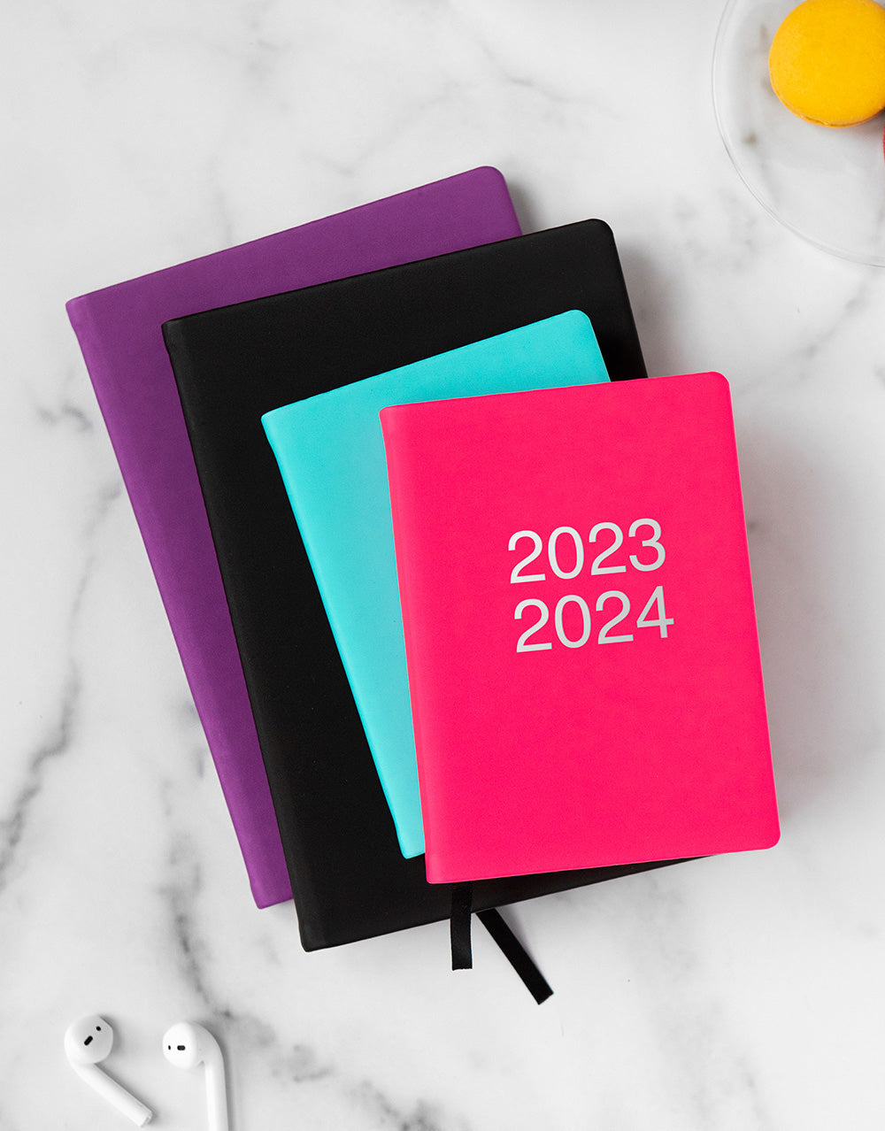 Dazzle A6 Week to View Diary 2023-2024 - Multilanguage - Pink - Letts of London#colour_pink