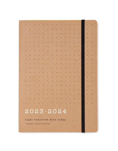 Eco Writers Quotes A5 Week to View Diary 2023-2024 - Multilanguage - Kraft - Letts of London#colour_kraft