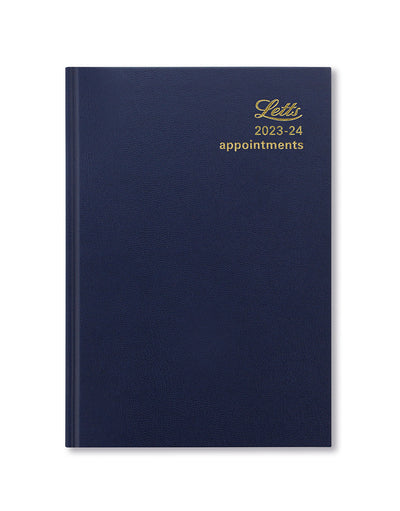 Standard A5 Day to a Page Diary with Appointments 2023-2024 - English - Blue - Letts of London#colour_blue