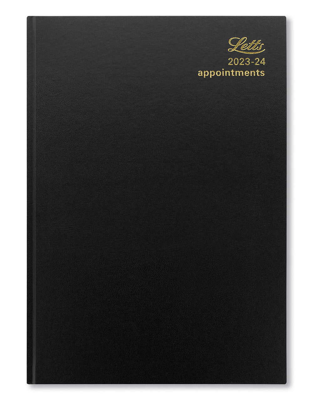 Standard A4 Day to a Page Diary with Appointments 2023-2024 - English - Black - Letts of London#colour_black