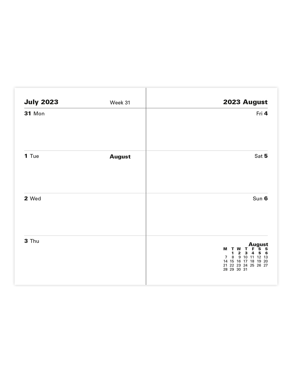 Standard Mini Pocket Week to View Diary 2023-2024 - English - Black - Letts of London#colour_black