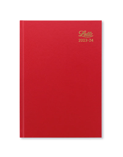 Standard A5 Week to View Diary 2023-2024 - English - Red - Letts of London#colour_red