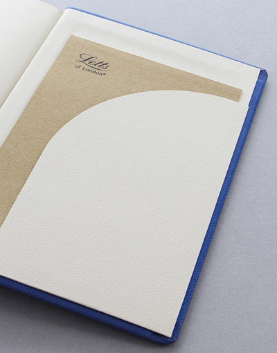 Letts Legacy Book Dotted Notebook Blue Inside Pocket#colour_blue