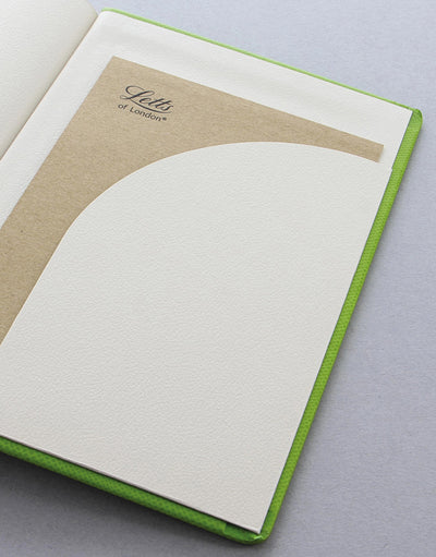 Letts Legacy Book Dotted Notebook Green Inside Pocket#colour_green