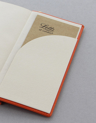 Legacy Slim Pocket Ruled Notebook Orange Inside Pocket#colour_orange