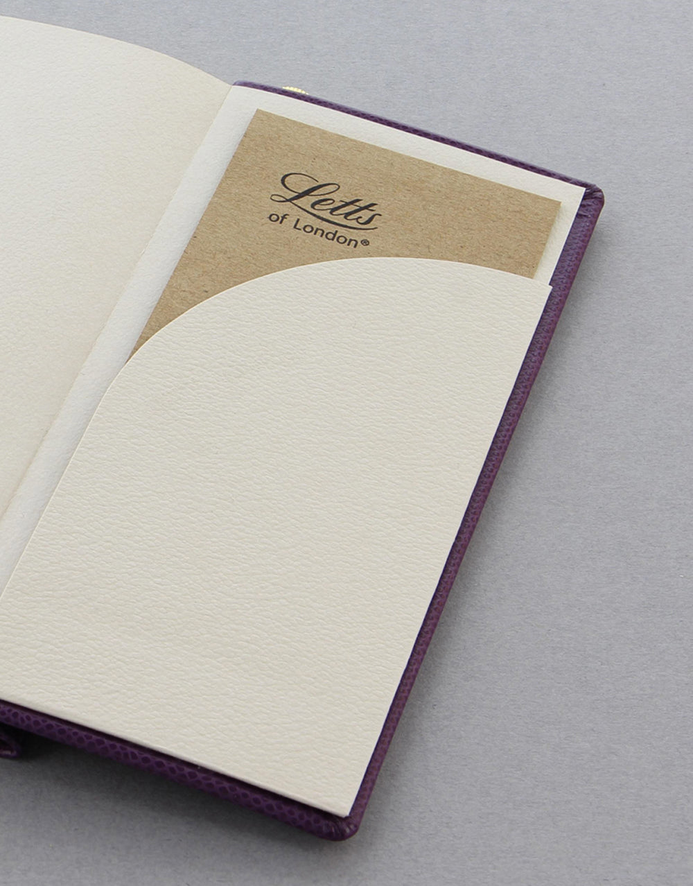 Legacy Slim Pocket Ruled Notebook Purple Inside Pocket#colour_purple