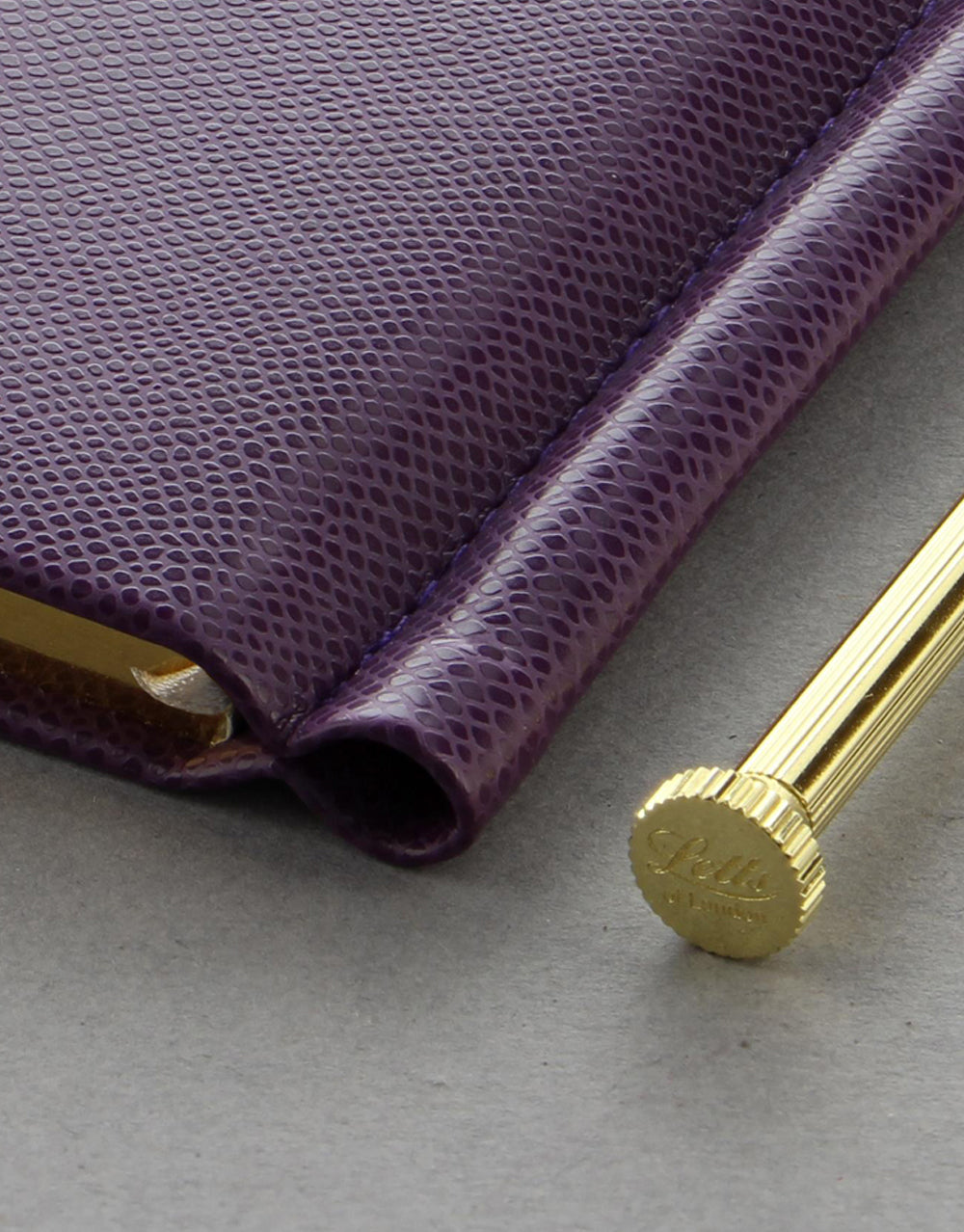 Legacy Slim Pocket Ruled Notebook Purple with Pen#colour_purple