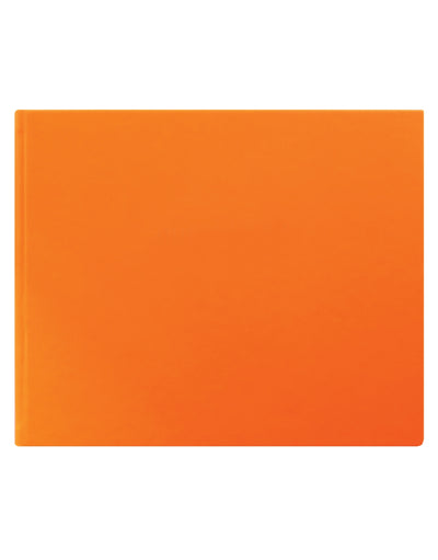 Orange Dazzle Quarto Landscape Plain Guest Book#colour_orange