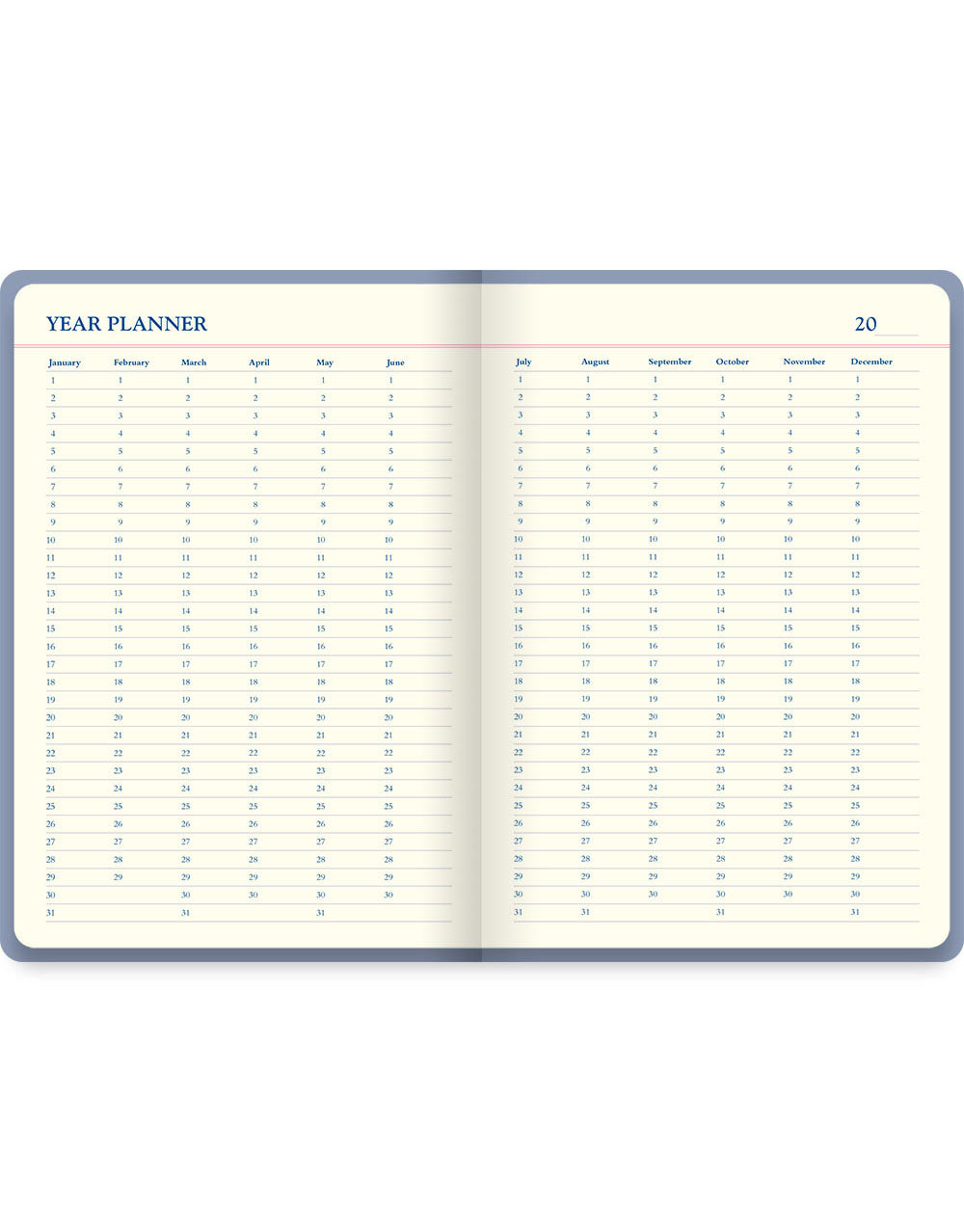 Icon A5 5 year Diary Blue Year Planner#colour_blue