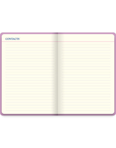 Icon A5 5 year Diary Pink Contact Pages#colour_pink