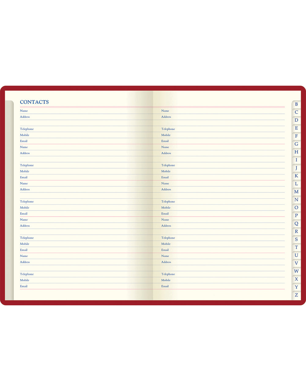 Icon A5 Address Book Red Inside#colour_red