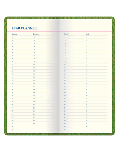Legacy Slim Pocket Travel Journal Green Year Planner#colour_green