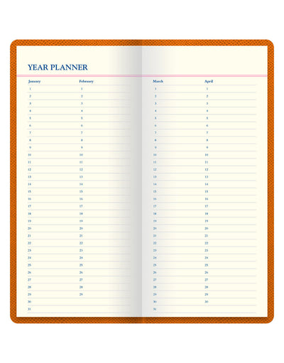 Legacy Slim Pocket Travel Journal Orange Year planner#colour_orange