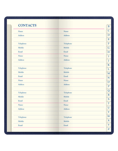 Origins Slim Pocket Address Book Navy Inside Pages#colour_navy