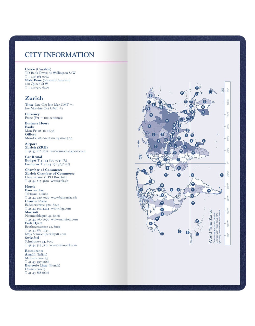 Origins Slim Pocket Travel Journal Navy City Info and Map#colour_navy