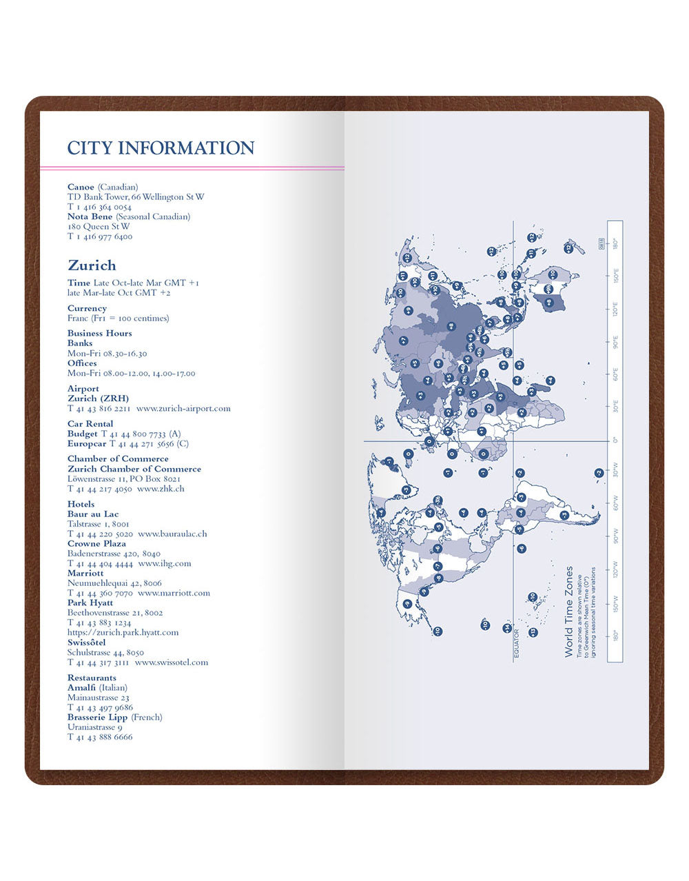 Origins Slim Pocket Travel Journal Tan City Info and Map#colour_tan